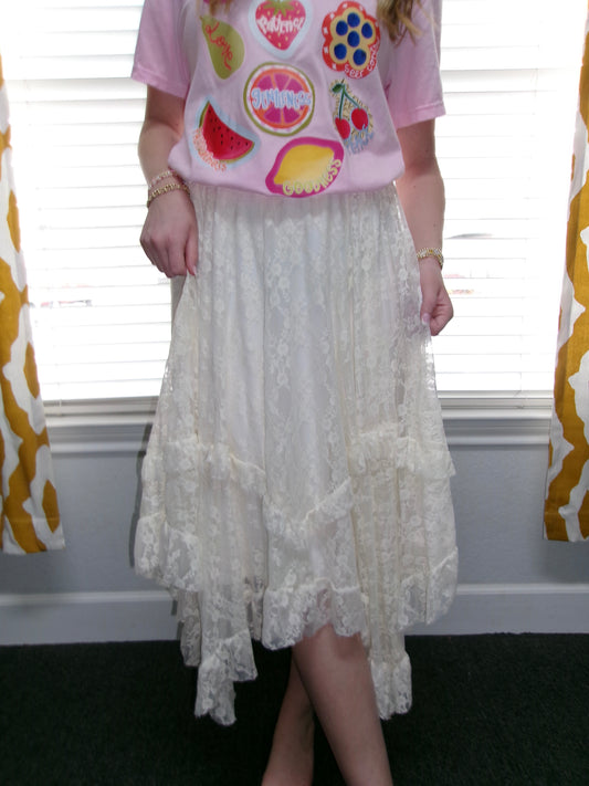 Ivory Bloom Skirt